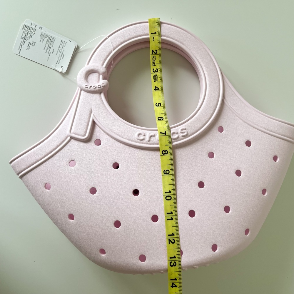 NEW Crocs Medium EVA Tote Bag Round Handle Light Pink - Picture 8 of 8